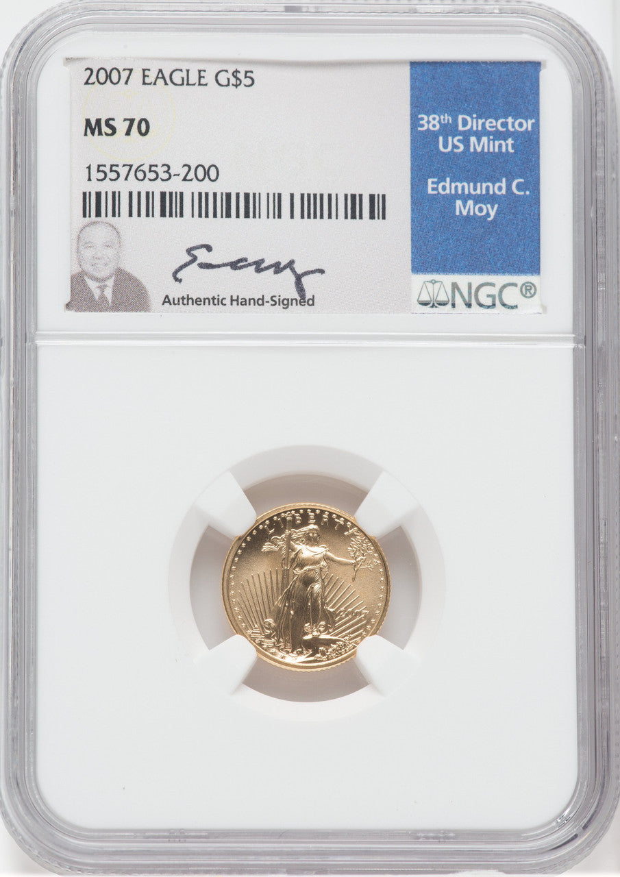 2007 $5 Tenth-Ounce Gold Eagle NGC MS70