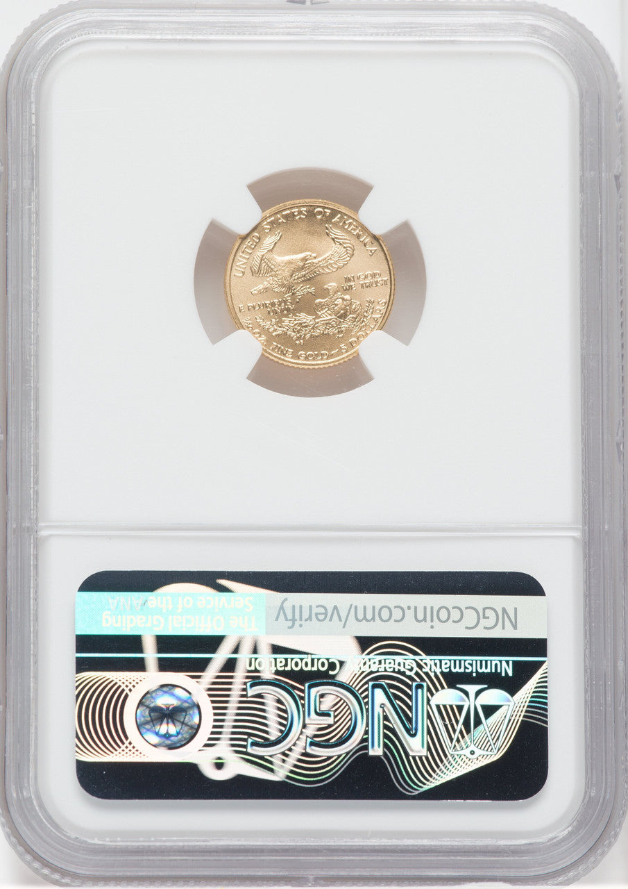 2007 $5 Tenth-Ounce Gold Eagle NGC MS70
