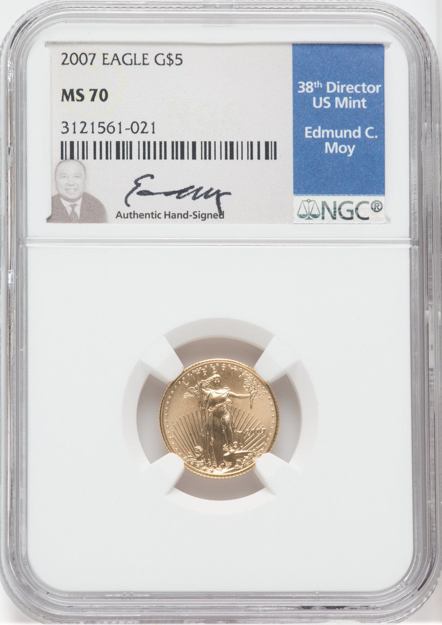 2007 $5 Tenth-Ounce Gold Eagle NGC MS70