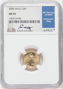 2000 $5 Tenth-Ounce Gold Eagle NGC MS70