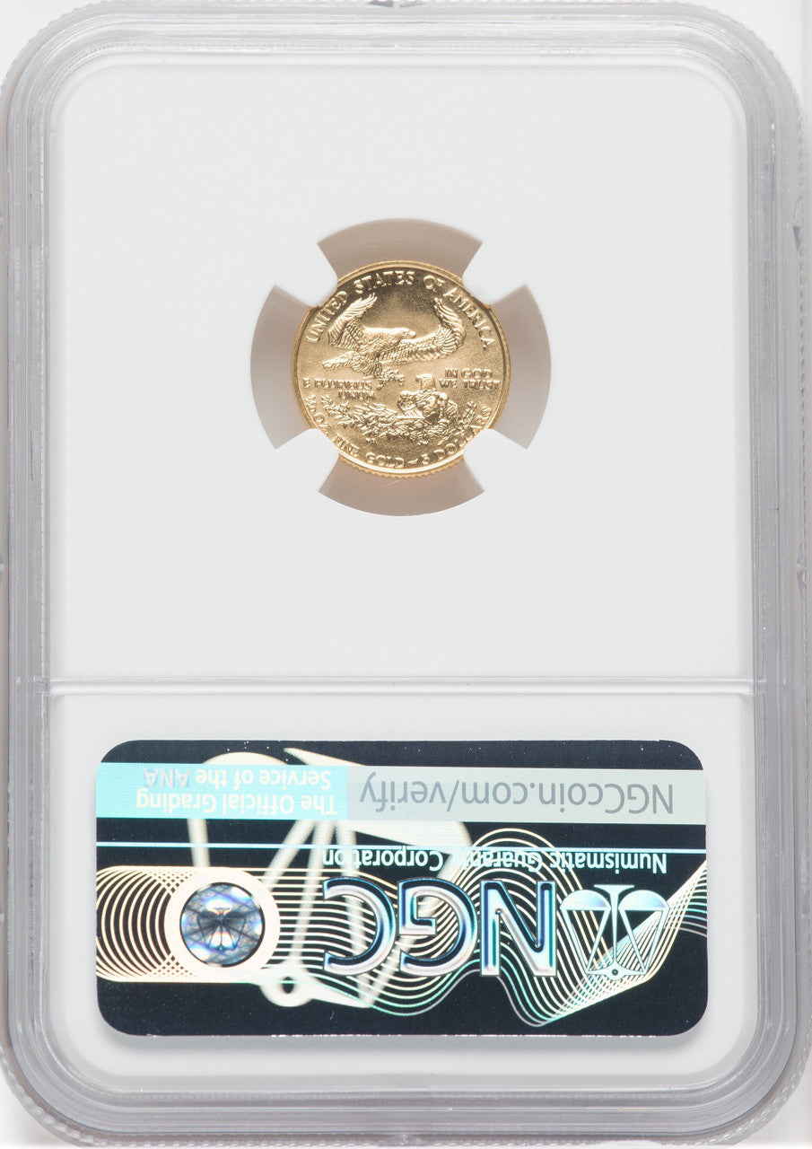 1991 $5 Tenth-Ounce Gold Eagle NGC MS70
