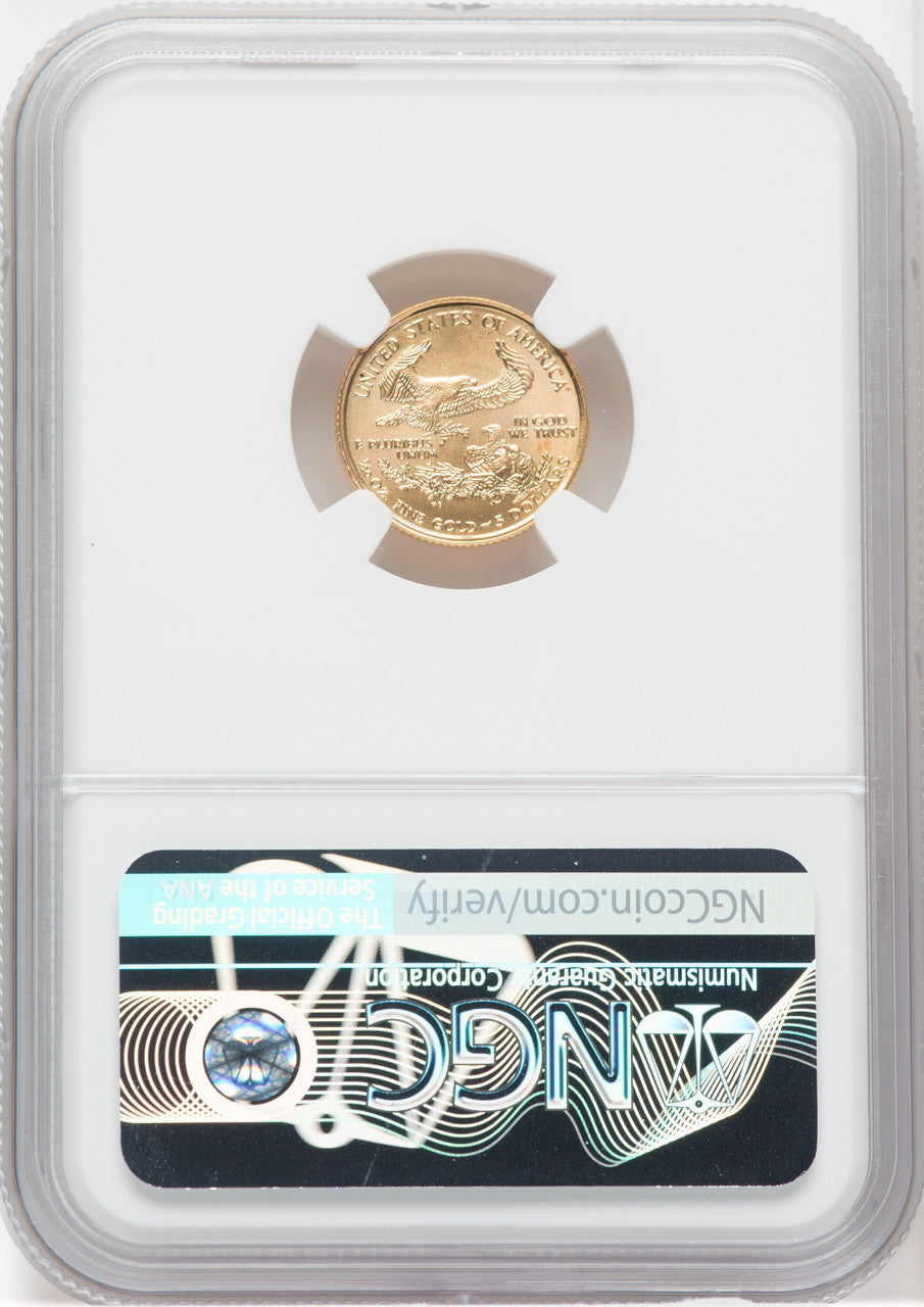 2001 $5 Tenth-Ounce Gold Eagle NGC MS70
