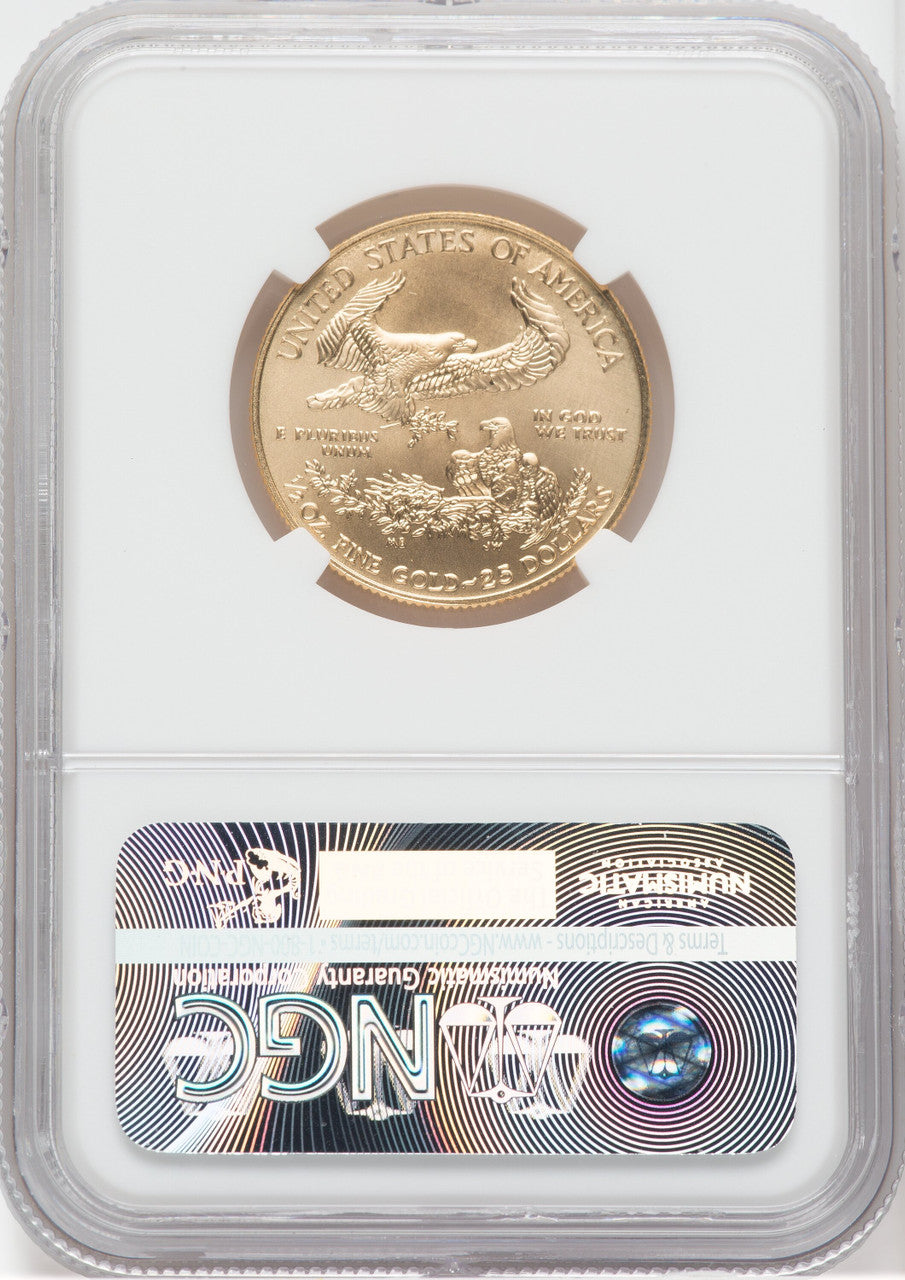 2009 $25 Half-Ounce Gold Eagle First Strike NGC MS70 Ed Moy Signed