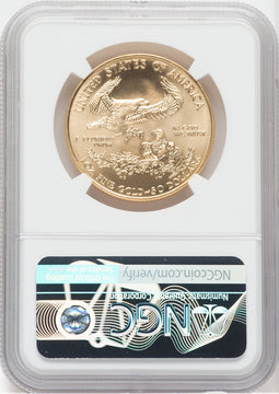 2008 $50 One-Ounce Gold Eagle NGC MS70