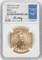 2009 $50 One-Ounce Gold Eagle First Strike NGC MS70