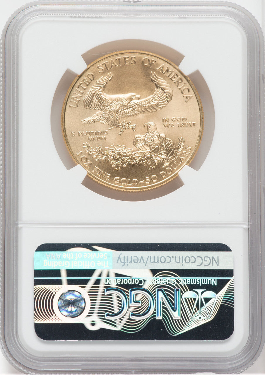 2009 $50 One-Ounce Gold Eagle First Strike NGC MS70