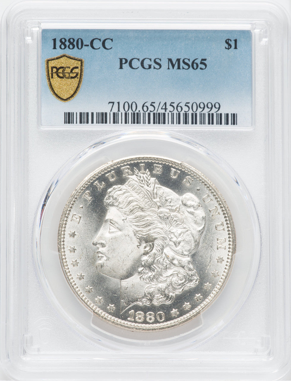 1880-CC $1 Morgan Dollar PCGS MS65