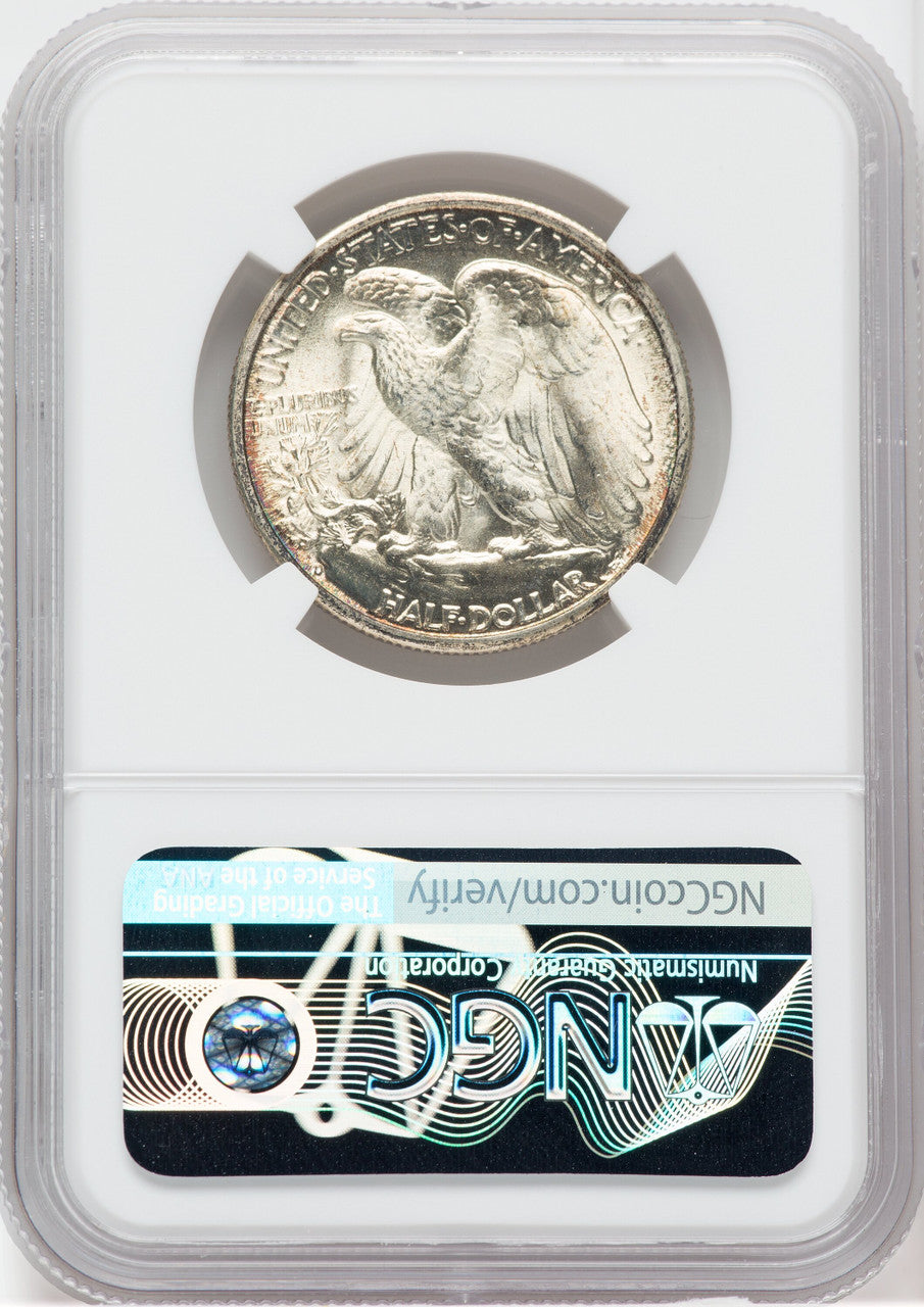 1945-D 50C NGC Plus Walking Liberty Half Dollar NGC MS67+