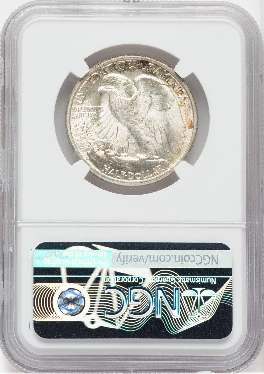 1947-D 50C NGC Plus Walking Liberty Half Dollar NGC MS67+