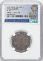 1652 SHILNG PINE SM PL Colonials NGC VF30