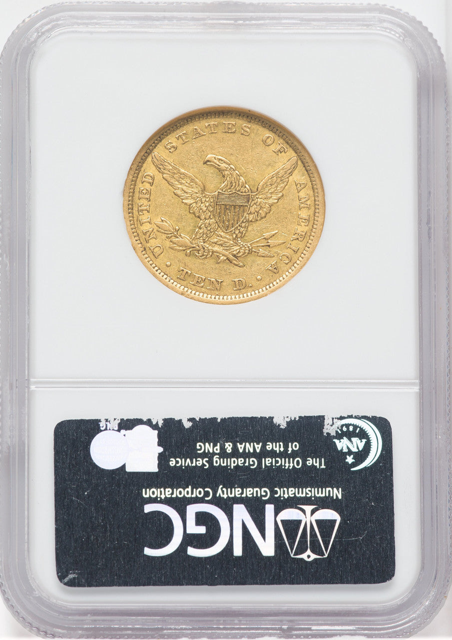 1839 $10 Type of 1840 Small Letters Liberty Eagle NGC AU55