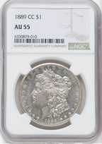 1889-CC $1 Morgan Dollar NGC AU55
