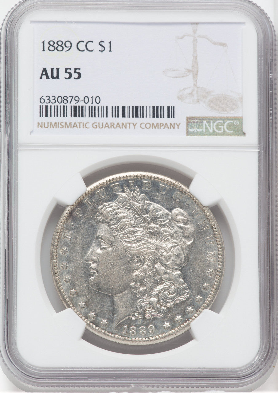 1889-CC $1 Morgan Dollar NGC AU55