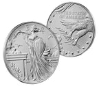 1916 Standing Liberty Quarter Gold Coin and Silver Medal Set AD CAC SP70/MS70 Founders
