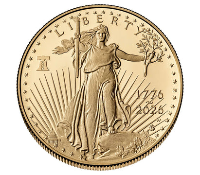 2026-W Proof Gold Eagle 250 Liberty Bell 4-Coin Set AD CAC PR70 (1776-2026) Founders
