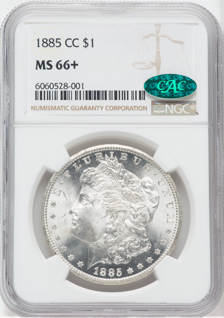 1885-CC $1 CAC NGC Plus Morgan Dollar NGC MS66+