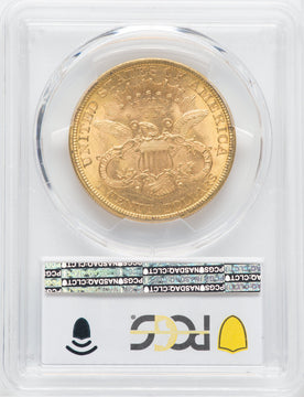 1878 $20 Liberty Double Eagle PCGS MS62