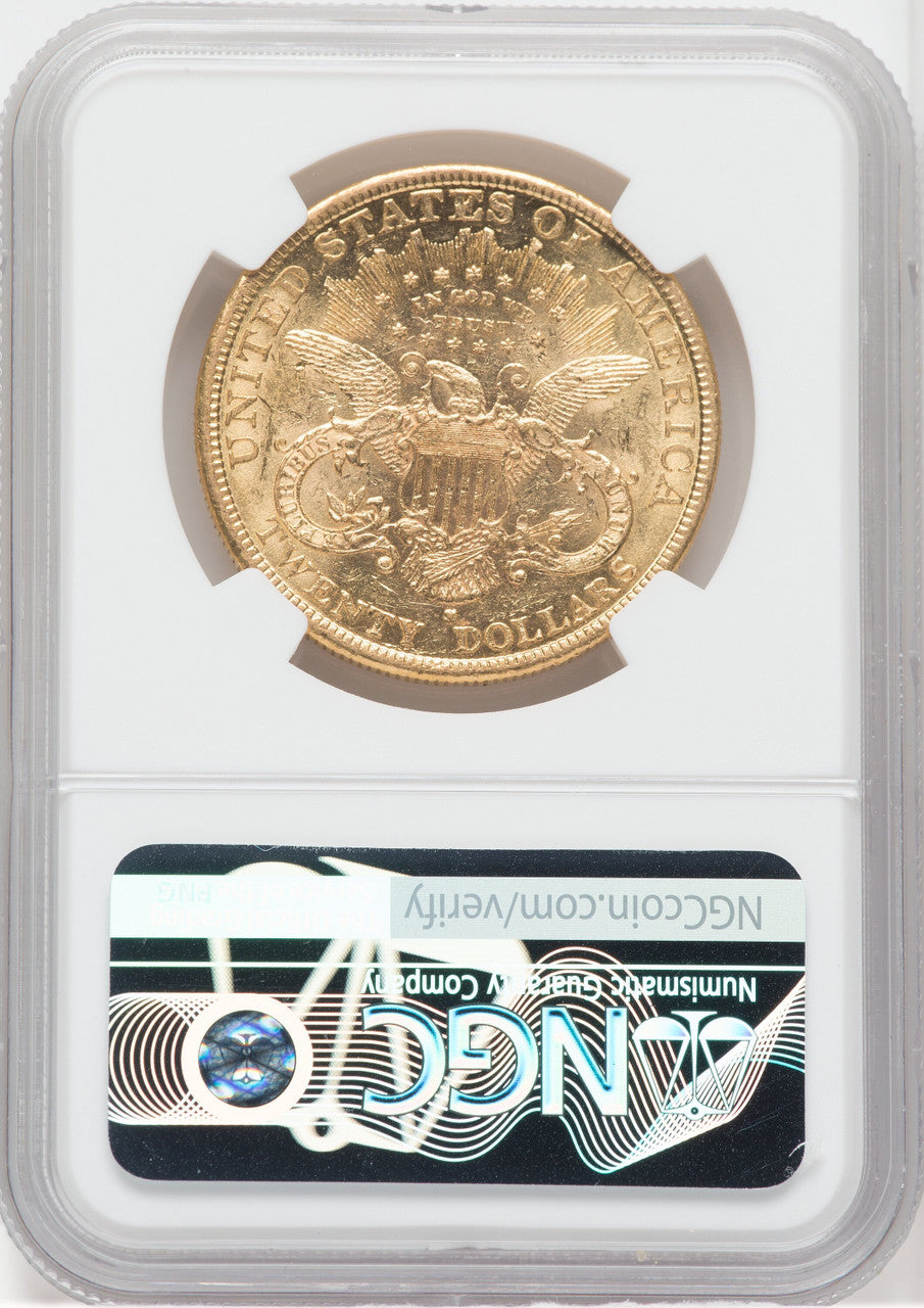 1890-S $20 Liberty Double Eagle NGC AU55