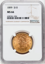 1899 $10 Liberty Eagle NGC MS66