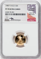 1988-P $5 Tenth-Ounce Gold Eagle NGC PF70