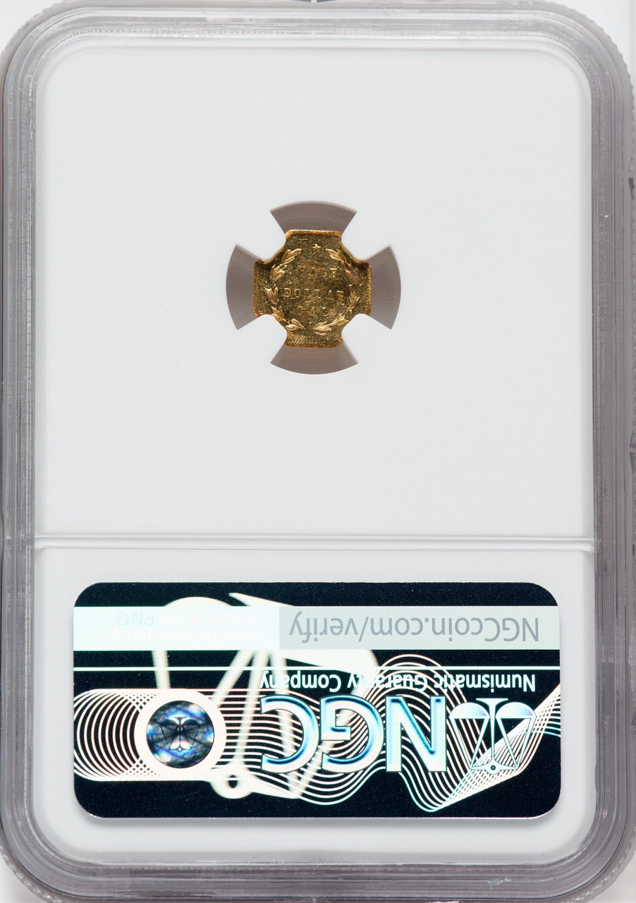 1870 50C BG-922 PL California Fractional Gold NGC MS63