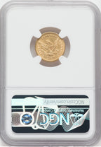 1859 $2.50 Old Rev. Liberty Quarter Eagle NGC AU53