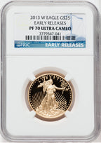 2013-W $25 Half-Ounce Gold Eagle First Strike NGC PF70