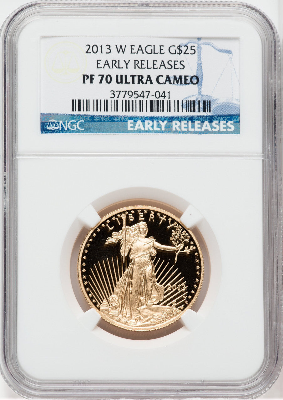 2013-W $25 Half-Ounce Gold Eagle First Strike NGC PF70