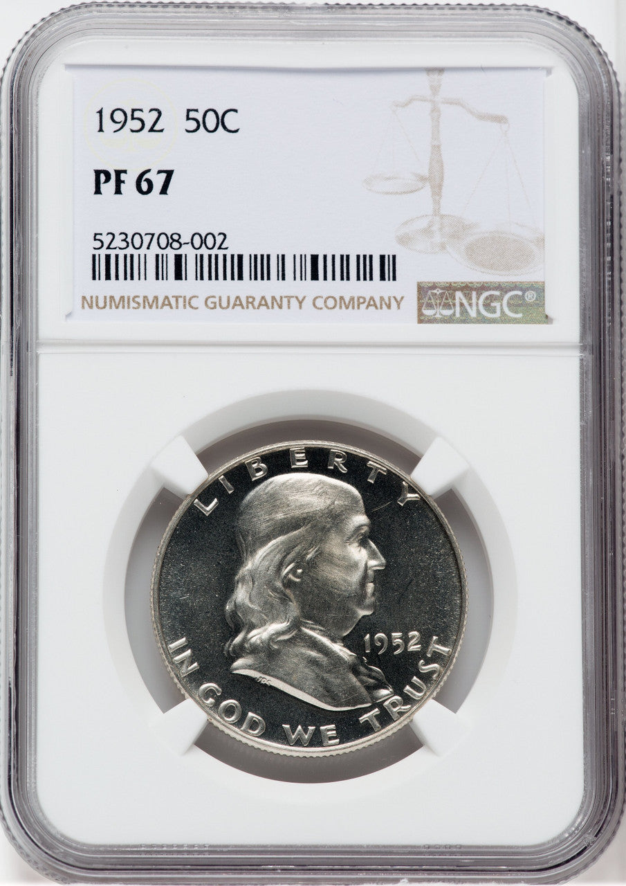 1952 50C Proof Franklin Half Dollar NGC PR67