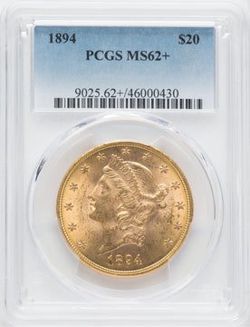 1894 $20 Liberty Double Eagle PCGS MS62+