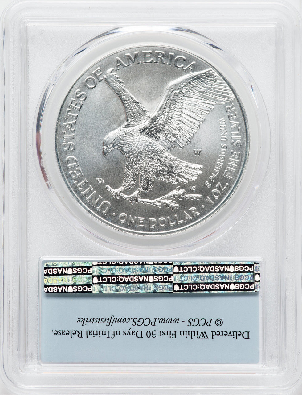 2022-W S$1 Silver Eagle Burnished FS SP PCGS MS70