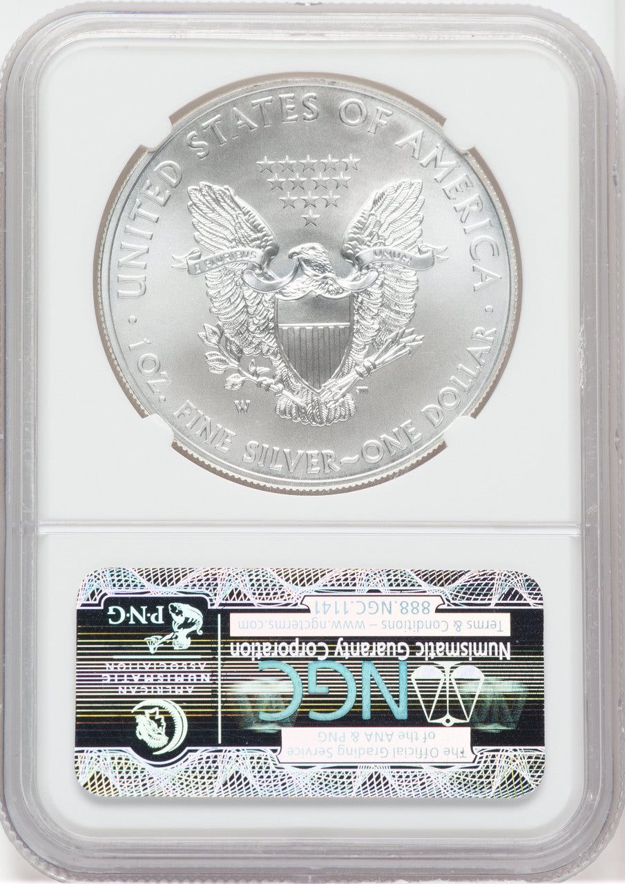 2013-W S$1 Silver Eagle Burnished First Strike SP NGC MS70