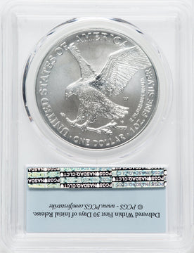 2022-W S$1 Silver Eagle Burnished FS PCGS SP70