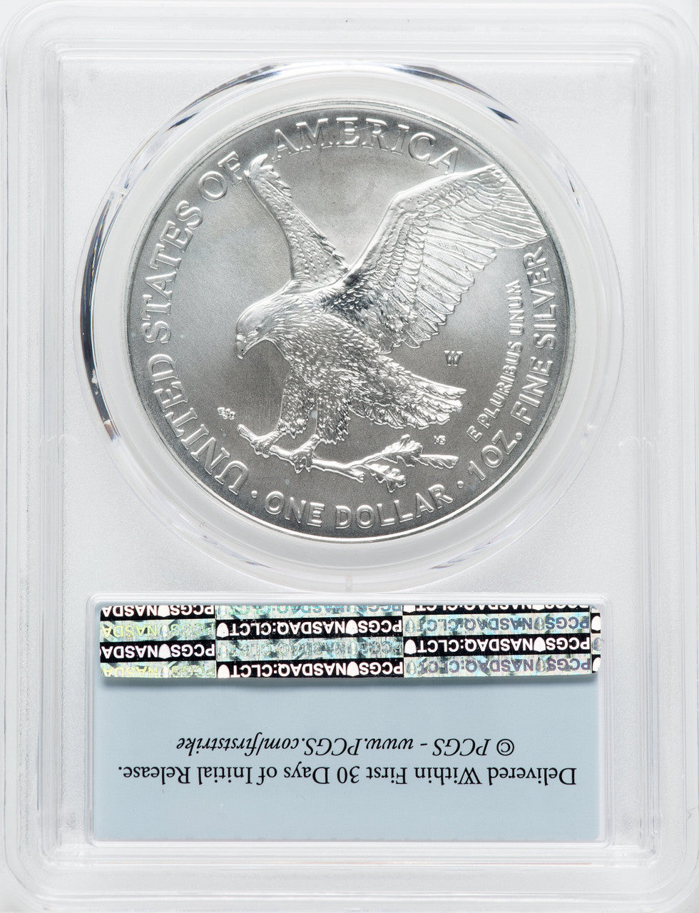 2022-W S$1 Silver Eagle Burnished FS PCGS SP70