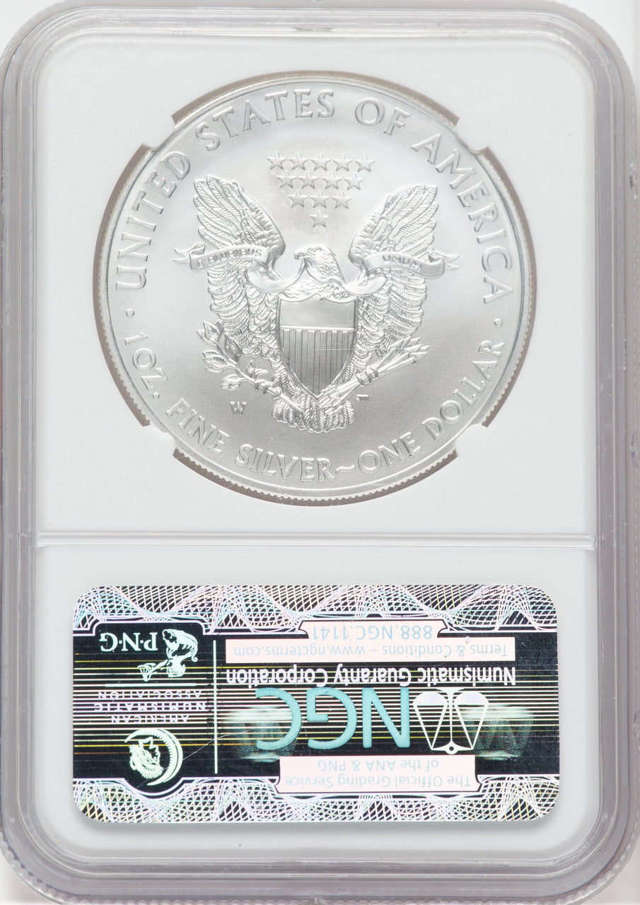 2013-W S$1 Silver Eagle Burnished First Strike NGC MS70