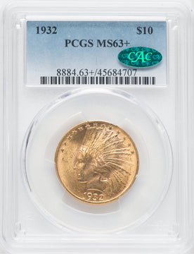 1932 $10 Indian Eagle PCGS MS63+ CAC