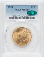 1932 $10 Indian Eagle PCGS MS63+ CAC