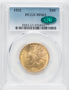 1932 $10 Indian Eagle PCGS MS63 CAC
