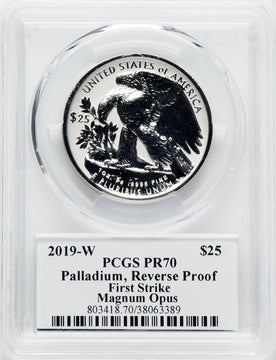 2019-W $25 Palladium Reverse Proof First Strike PCGS PR70