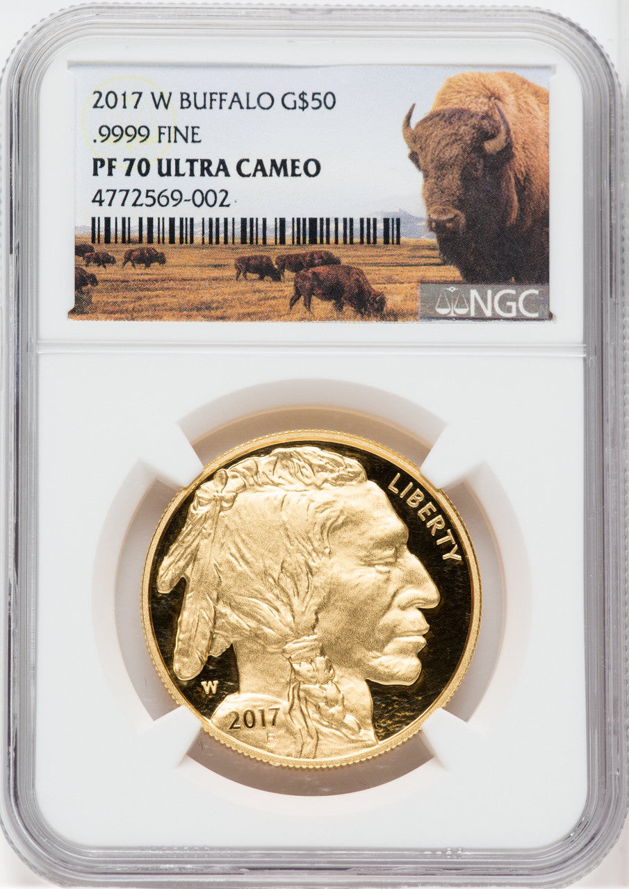 2017-W $50 One-Ounce Gold Buffalo NGC PF70