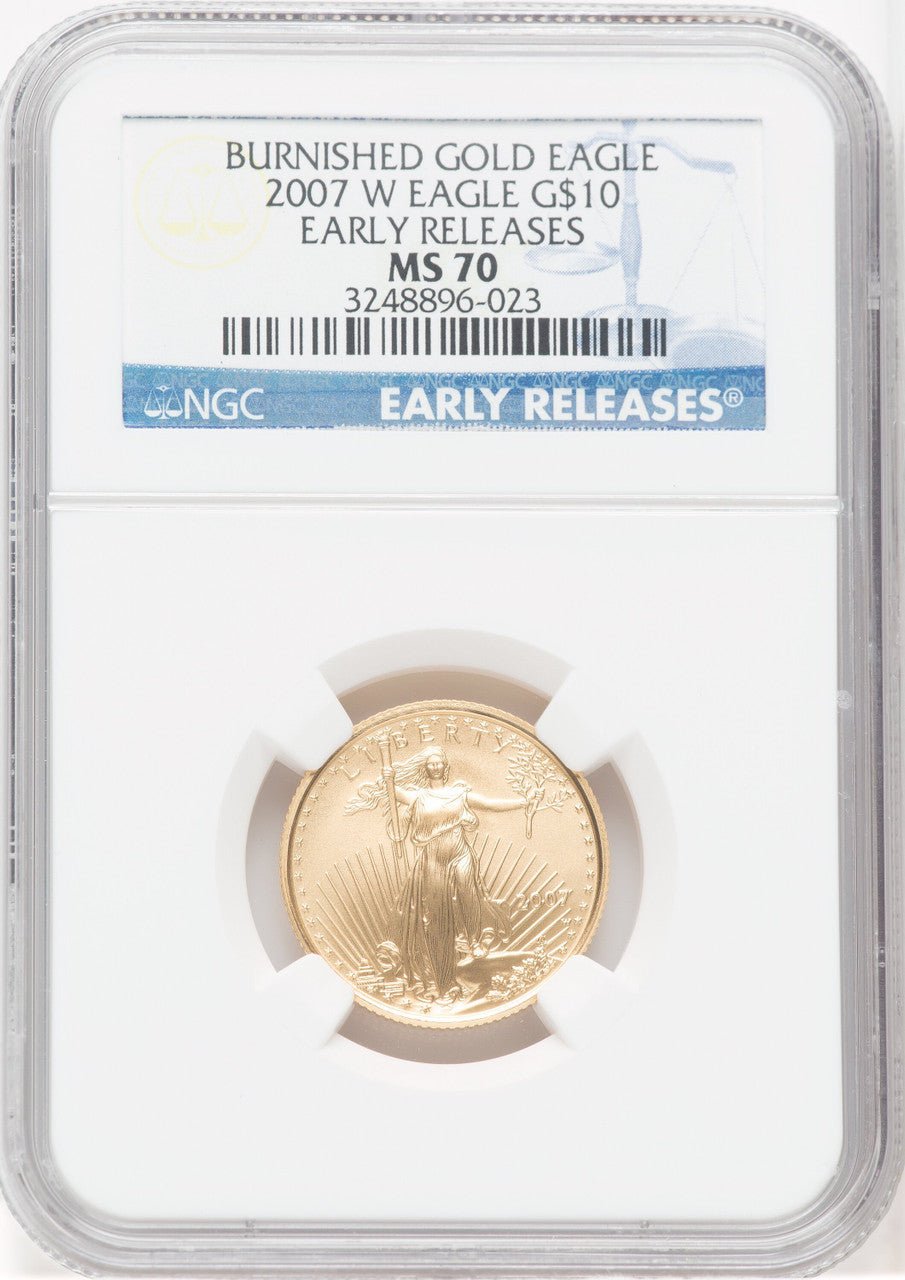 2007-W $10 Quarter-Ounce Gold Eagle NGC MS70