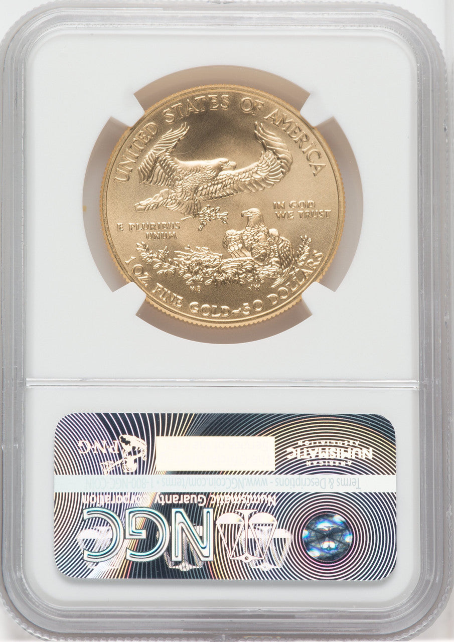 2016-W $50 One-Ounce Gold Eagle First Strike 30th Anniversary SP NGC MS70