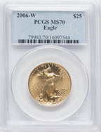 2006-W $25 Half-Ounce Gold Eagle Burnished PCGS MS70