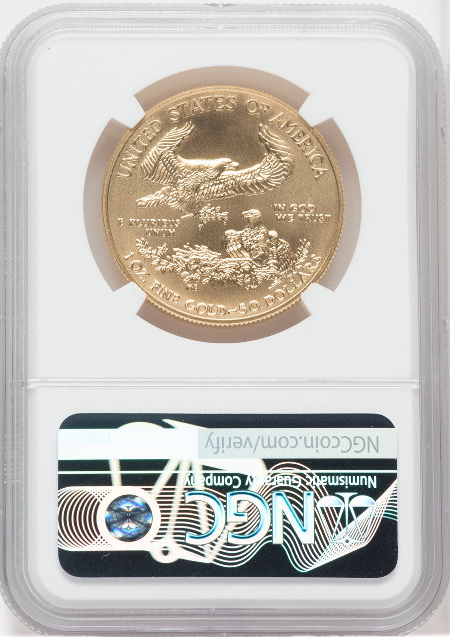 2020-W $50 One Ounce Gold Eagle Burnished NGC MS70