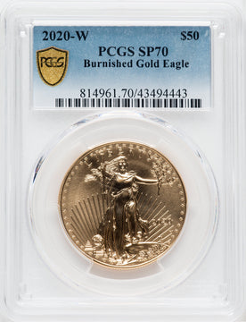 2020-W $50 One Ounce Gold Eagle Burnished SP PCGS MS70
