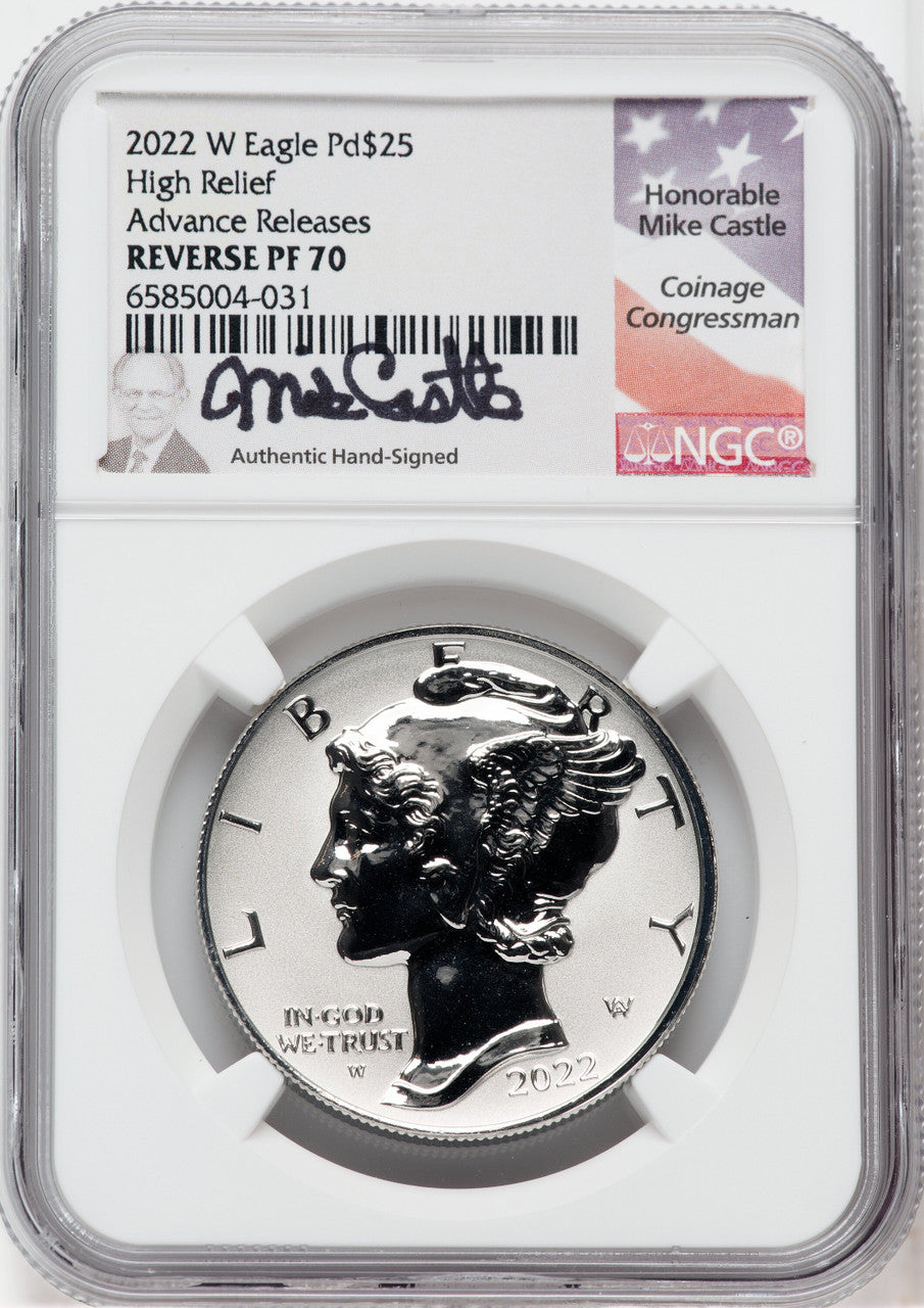 2022-W $25 Palladium Eagle Reverse Proof Advanced Release NGC PF70