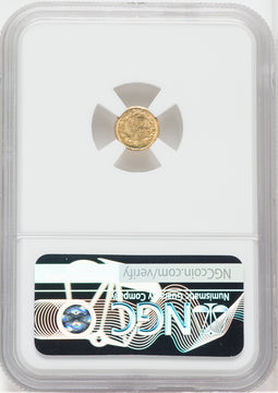 1868 Liberty Round 25 Cents BG-806 R.3 California Fractional Gold NGC MS66