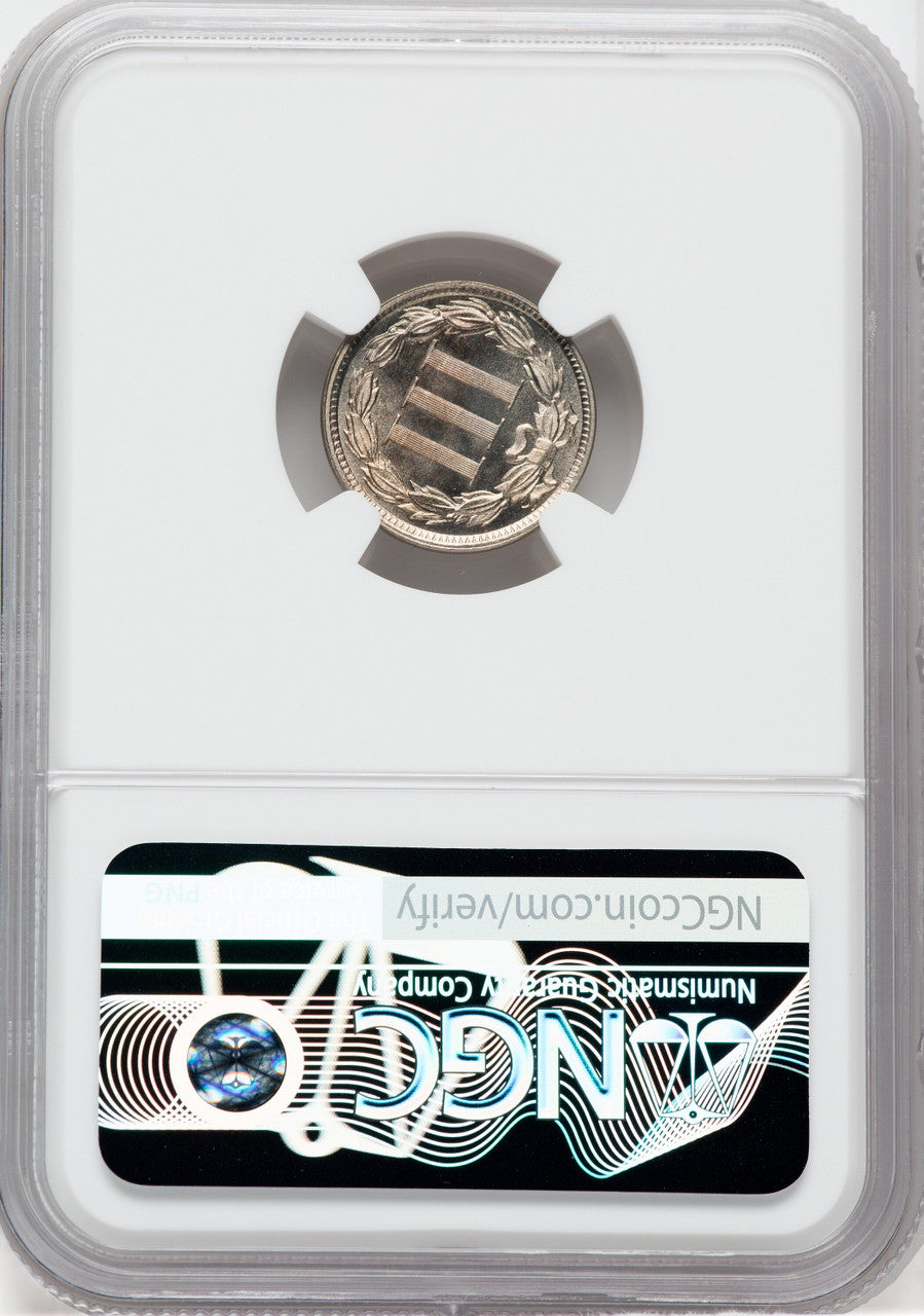 1886 3CN Proof Three Cent Nickel NGC PR68
