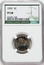 1902 5C Proof Liberty Nickel NGC PR68