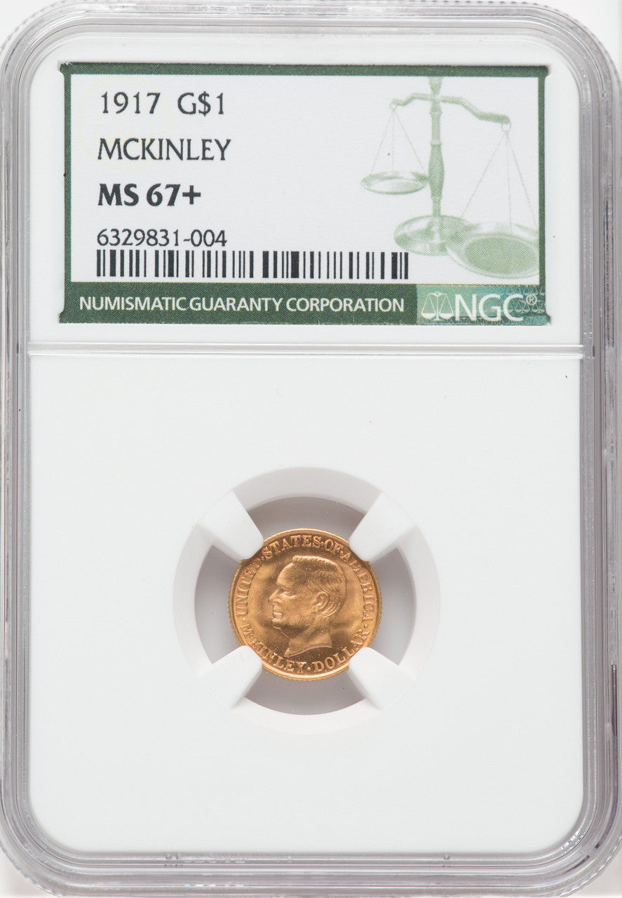 1917 G$1 McKinley NGC Plus Commemorative Gold NGC MS67+